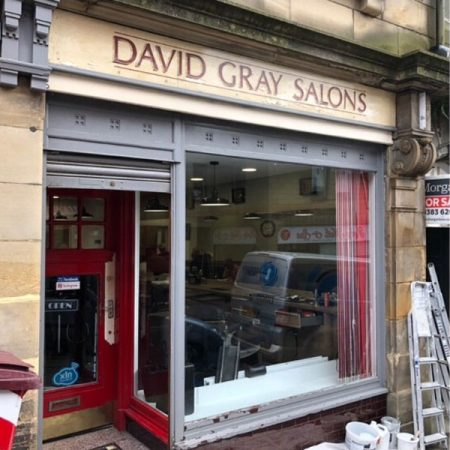 before complete shop front uplift in Dunfermline, Fife by sigdecor