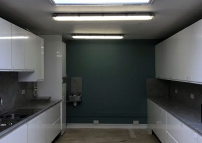 church kitchen after complete make over