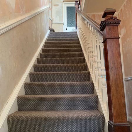before painting and decorating gowkhill stairs by sigdecor